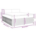 vidaXL Sommier à lattes de lit avec matelas Gris foncé 180x200cm Tissu