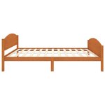 vidaXL Cadre de lit Marron miel Bois de pin massif 160x200 cm