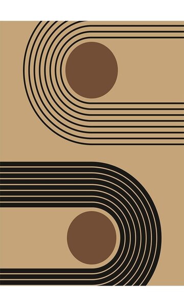 Tapis de salon SEVENTIES 80 x 150 cm - Beige