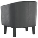 vidaXL Fauteuil cabriolet gris similicuir