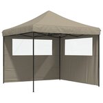 vidaXL Tente de réception pliable escamotable avec 2 parois latérales