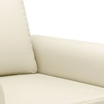 vidaXL Ensemble de canapés 2 Pièces avec coussins crème similicuir