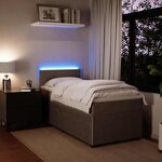 vidaXL Sommier à lattes de lit et matelas Gris clair 100x200cm Velours