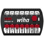 Wiha ensemble d'embouts ty pozidriv torx 8 pièces bitbuddy 49 mm