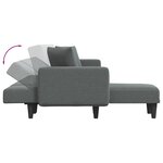 vidaXL Canapé-lit en forme de L gris foncé 275x140x70 cm tissu