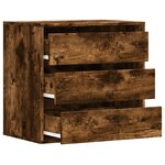 vidaXL Commode d'angle chêne fumé 60x41x58 cm bois d'ingénierie