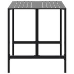 vidaXL Table de bar noir 100x100x110 cm acier enduit de poudre