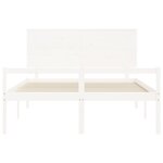 vidaXL Lit pour personne âgée sans matelas blanc bois massif