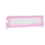vidaXL Barrière de sécurité de lit d'enfant Rose 120x42 cm Polyester