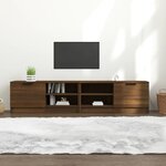vidaXL Meuble TV 2 Pièces Chêne marron 80x35x36 5 cm Bois d'ingénierie