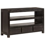 vidaXL Meuble TV Bois d'acacia solide 90 x 30 x 55 cm Marron foncé