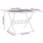 vidaXL Ensemble à manger de jardin pliable 5 Pièces bois massif d’acacia