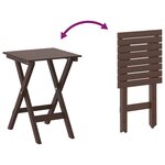 vidaXL Table d’appoint pliable marron bois de peuplier massif