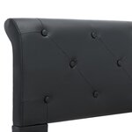 vidaXL Cadre de lit Noir Similicuir 160 x 200 cm