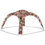 vidaXL Tente de réception avec LED et 4 parois 3 6x3 6x2 3m Camouflage