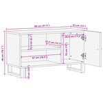 vidaXL Meuble TV 80x33x46 cm bois de récupération et d'ingénierie