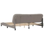 vidaXL Cadre de lit avec LED sans matelas taupe 200x200 cm tissu