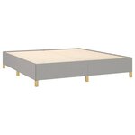 vidaXL Sommier à lattes de lit avec matelas Gris clair 160x200cm Tissu