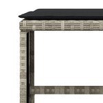 vidaXL Ensemble à manger de jardin et coussins 15 Pièces gris clair rotin