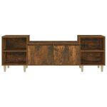 vidaXL Meuble TV Chêne fumé 160x35x55 cm Bois d'ingénierie