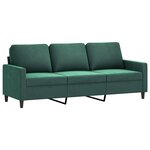 vidaXL Ensemble de canapés 4 Pièces avec coussins Vert foncé Velours