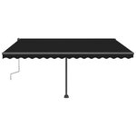 vidaXL Auvent manuel rétractable avec LED 400x300 cm Anthracite