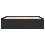 vidaXL Cadre de lit sans matelas noir 180x200 cm