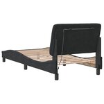 vidaXL Cadre de lit avec LED sans matelas noir 80x200 cm velours