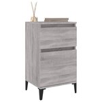 vidaXL Tables de chevet 2 Pièces sonoma gris 40x35x70 cm