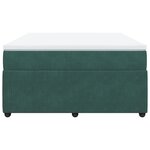 vidaXL Sommier à lattes de lit et matelas Vert foncé 160x200cm Velours
