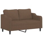 vidaXL Ensemble de canapés 3 Pièces avec coussins marron tissu
