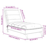 vidaXL Chaise longue de massage avec coussins bleu tissu