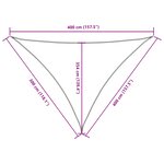 vidaXL Voile de parasol tissu oxford triangulaire 3x4x4 m blanc