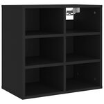 vidaXL Armoire à chaussures noir 52 5x30x50 cm