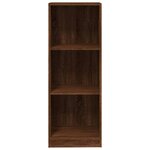 vidaXL Bibliothèque 3 niveaux Chêne marron 40x24x109cm Bois ingénierie