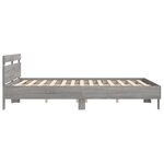 vidaXL Cadre de lit sans matelas sonoma gris 200x200 cm