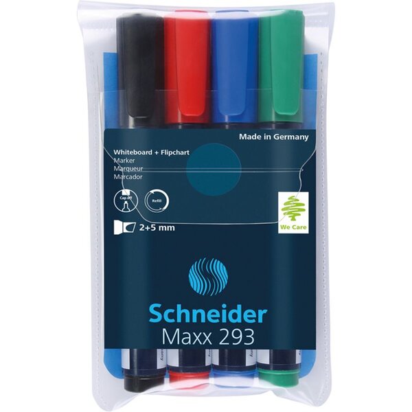 Marqueur tableau blanc Maxx 293 Pochette 4 assorti SCHNEIDER
