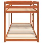 vidaXL Lit superposé sans matelas cire marron 80x200 cm pin massif
