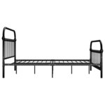 vidaXL Cadre de lit sans matelas noir métal 120x200 cm