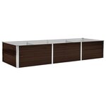 vidaXL Lit surélevé de jardin Marron 240x80x45 cm Acier galvanisé