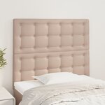 vidaXL Têtes de lit 2 Pièces Cappuccino 100x5x78/88 cm Similicuir