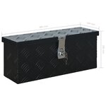 vidaXL Boîte en aluminium 485x140x200 mm Noir