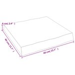 vidaXL Dessus de table bois massif non traité bordure assortie