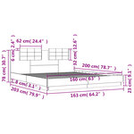 vidaXL Cadre de lit sans matelas blanc 160x200 cm