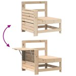 vidaXL Salon de jardin 4 Pièces bois massif de pin
