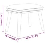 vidaXL Repose-pied Crème 45x29 5x35 cm Tissu