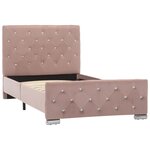 vidaXL Cadre de lit sans matelas Rose Velours 90x200 cm
