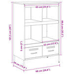 vidaXL Buffet haut blanc 68x39x101 5 cm acier laminé à froid