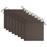 vidaXL Chaises Batavia avec coussins lot de 8 Bois de teck solide