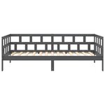 vidaXL Lit de jour sans matelas gris bois de pin massif 80x200 cm